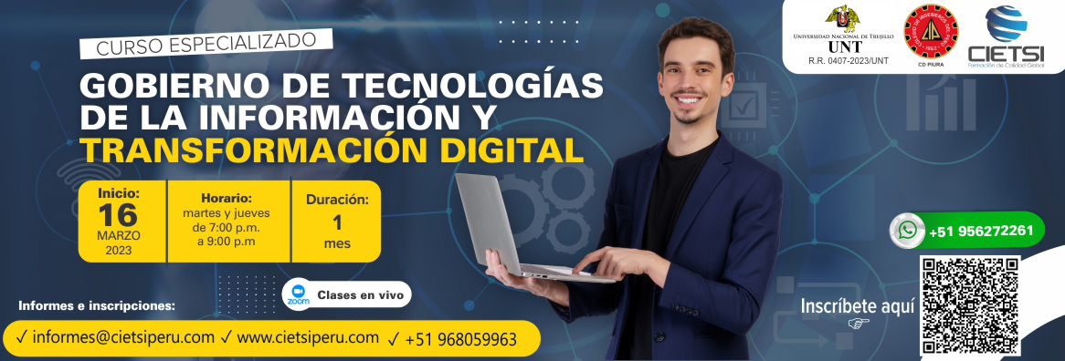 CURSO ESPECIALIZADO GOBIERNO DE TECNOLOGÍAS DE LA INFORMACIÓN Y TRANSFORMACIÓN DIGITAL 2023